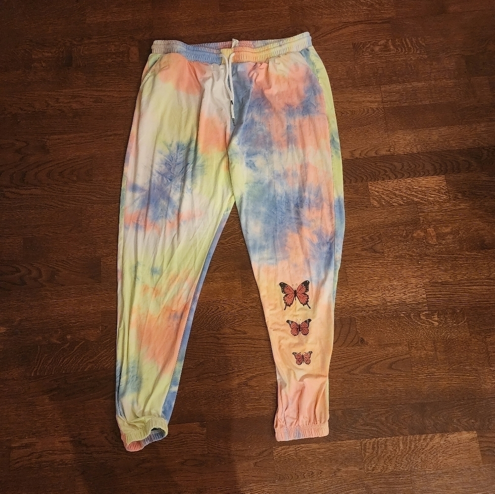 Butterfly tie-dye lounge pants 3X